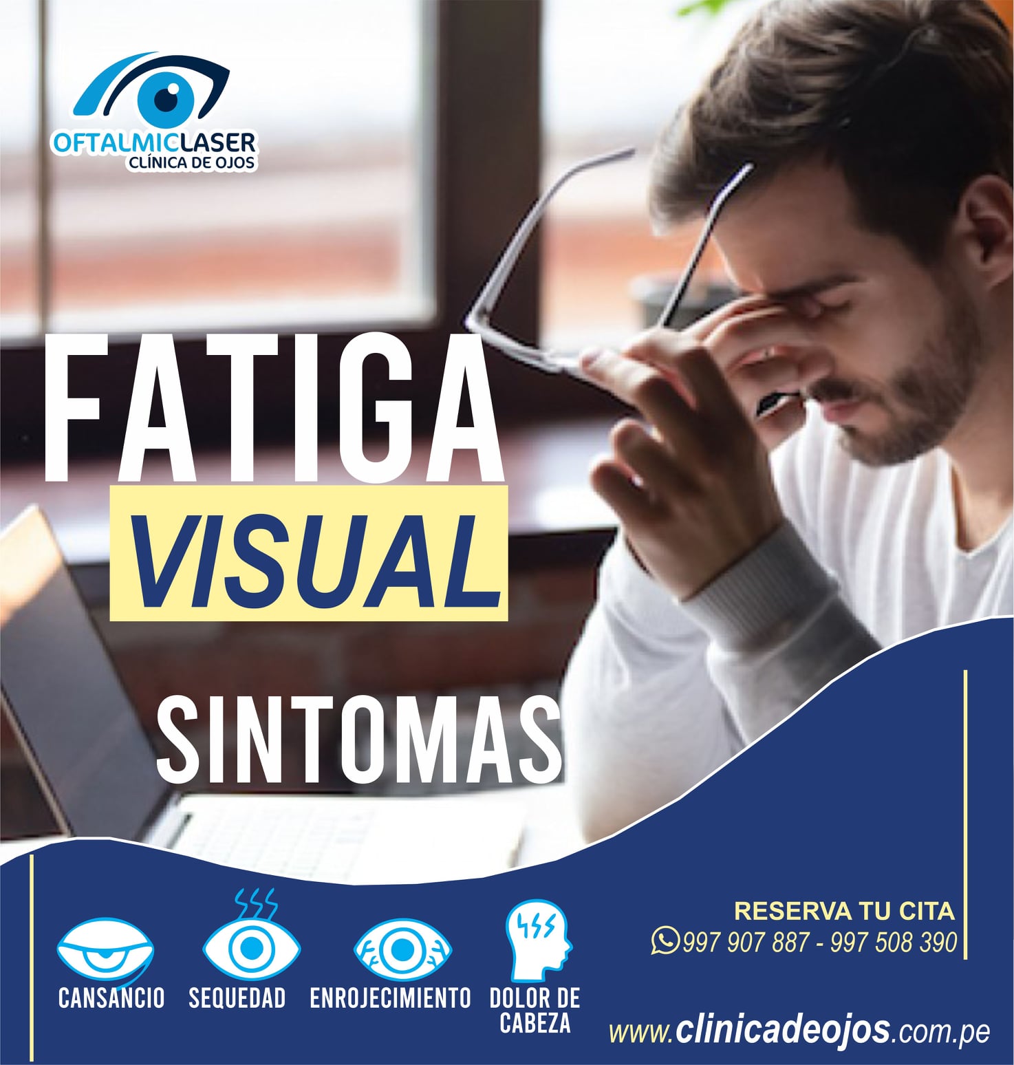 👁👩‍💻El cansancio ocular... - Clínica de Ojos Oftalmic Laser