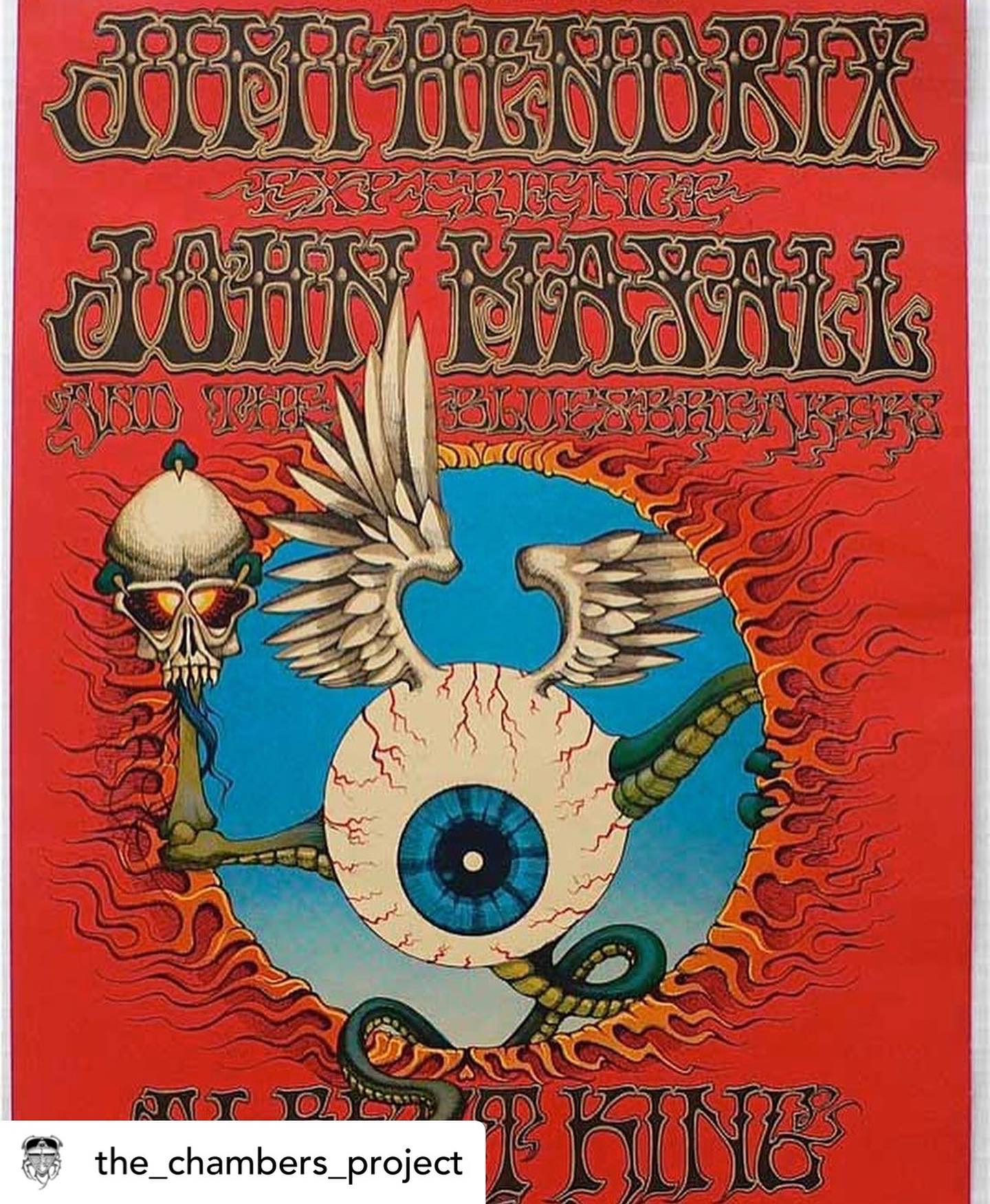 Jimi Hendrix and Rick Griffin's iconic 1967 Fillmore poster