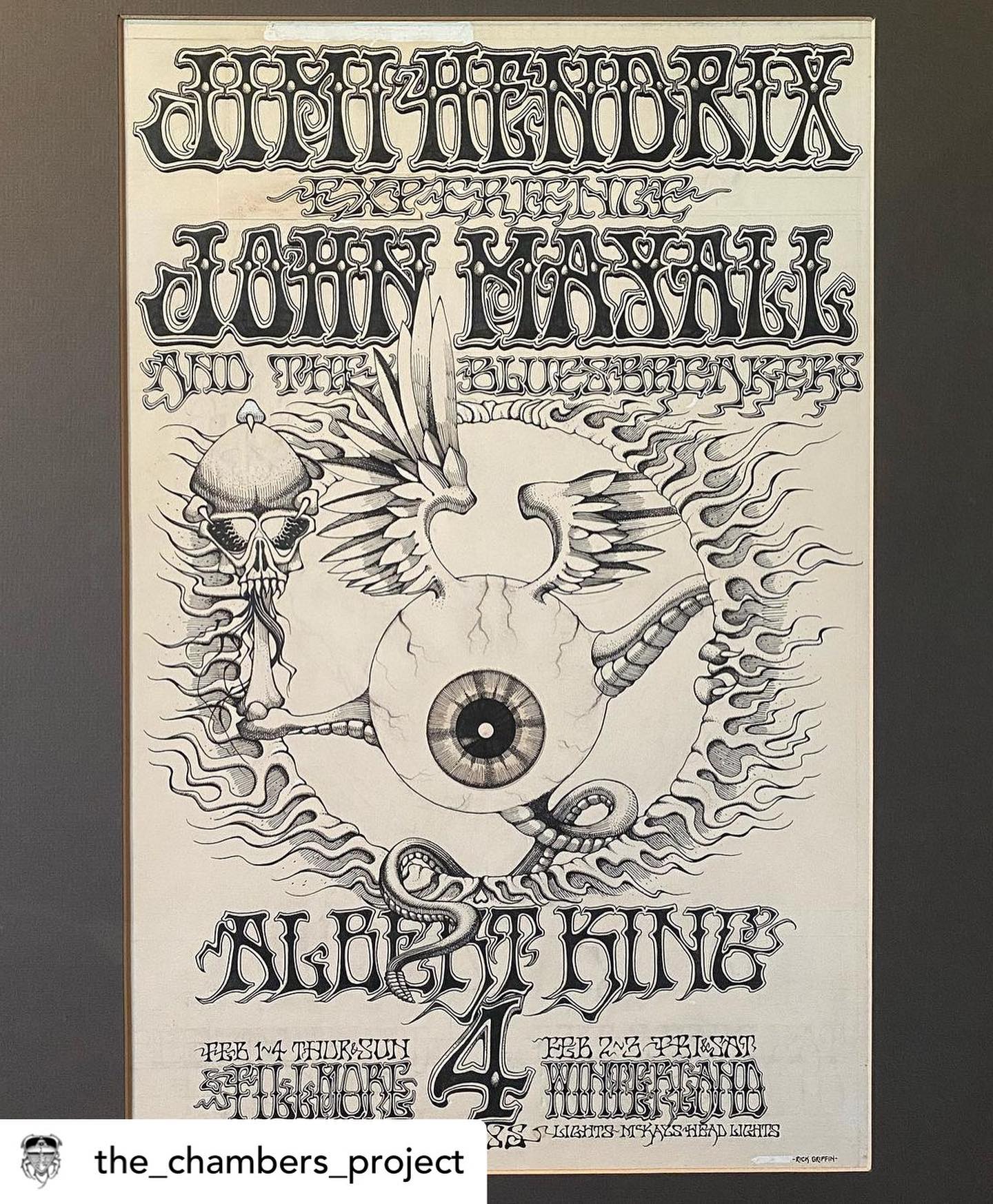 Jimi Hendrix and Rick Griffin's iconic 1967 Fillmore poster