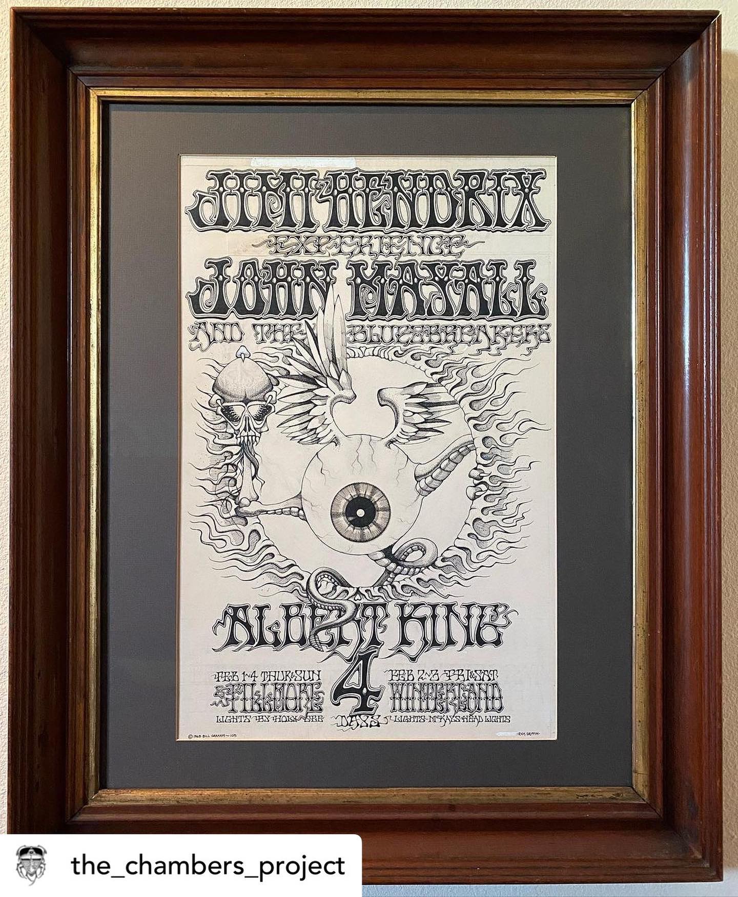 Jimi Hendrix and Rick Griffin's iconic 1967 Fillmore poster