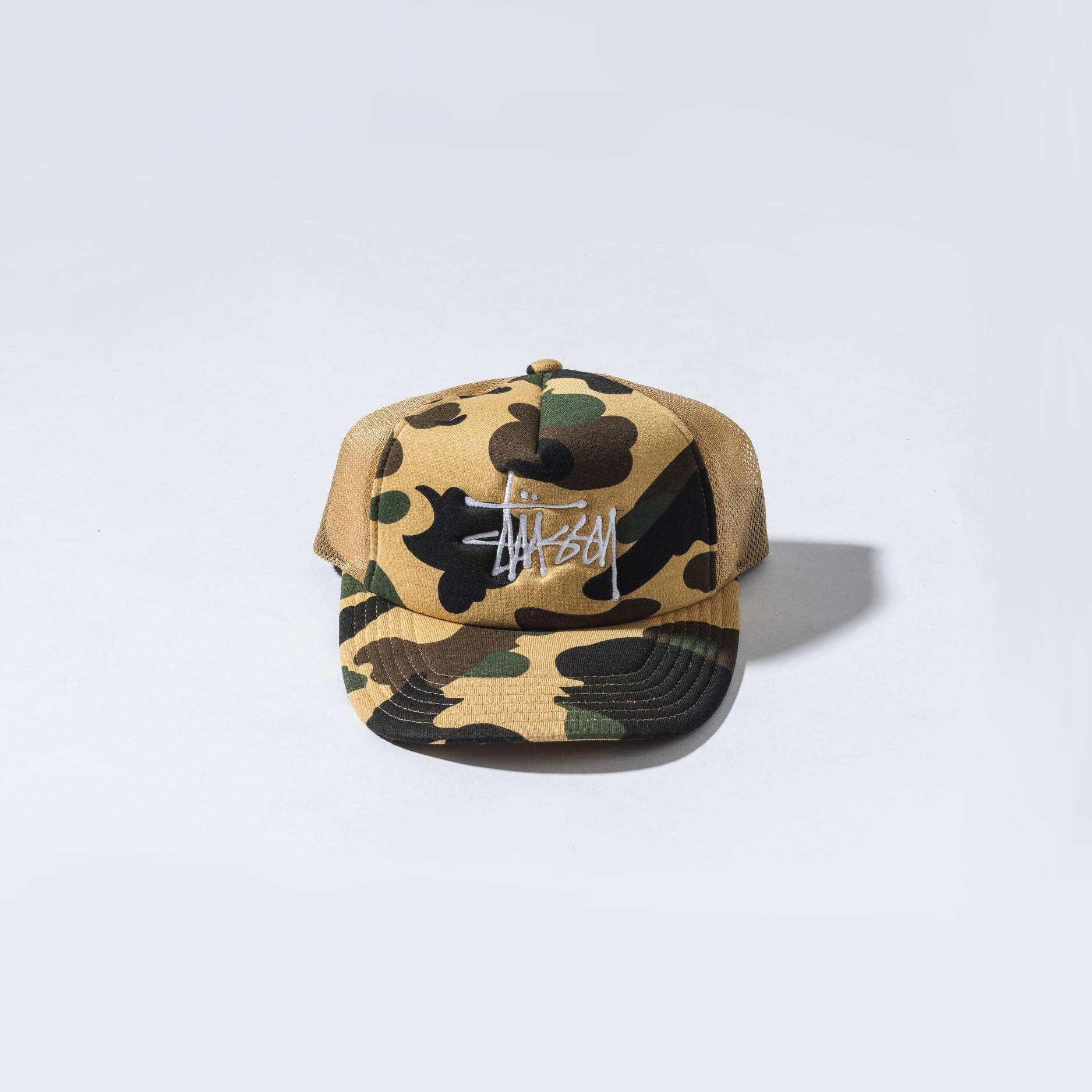 Stussy - STÜSSY X BAPE TRUCKER CAP YELLOW NT.3,980 | Facebook