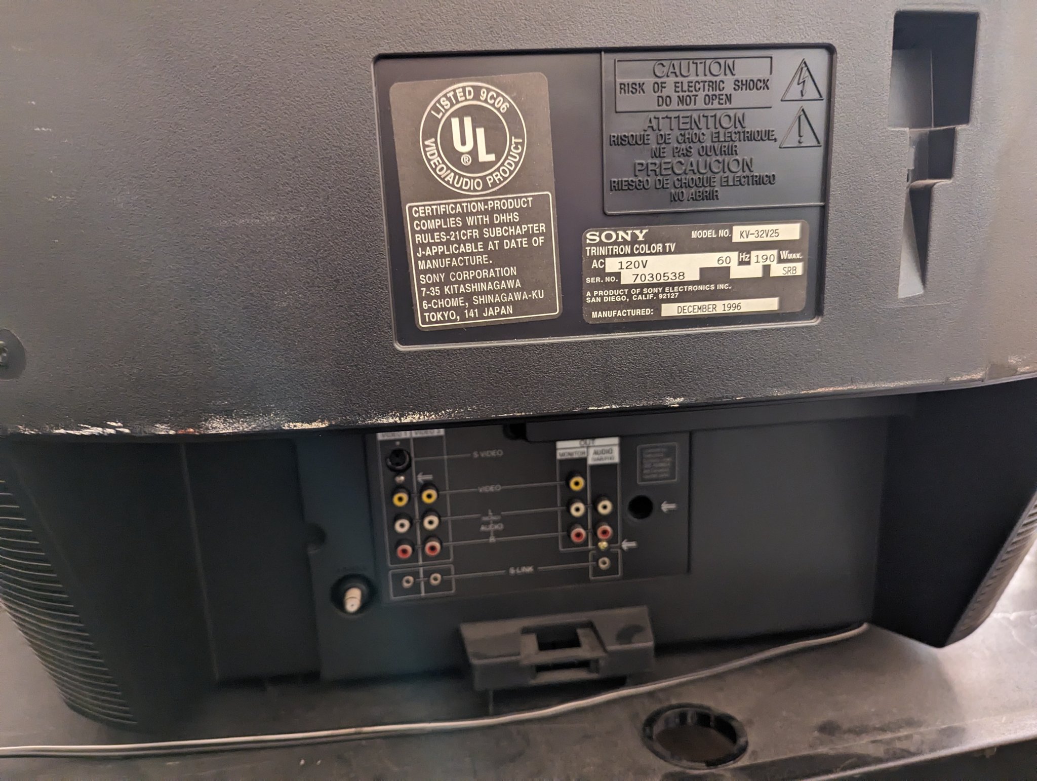 Sony KV-21DA75 CRT TV for pickup or shipping