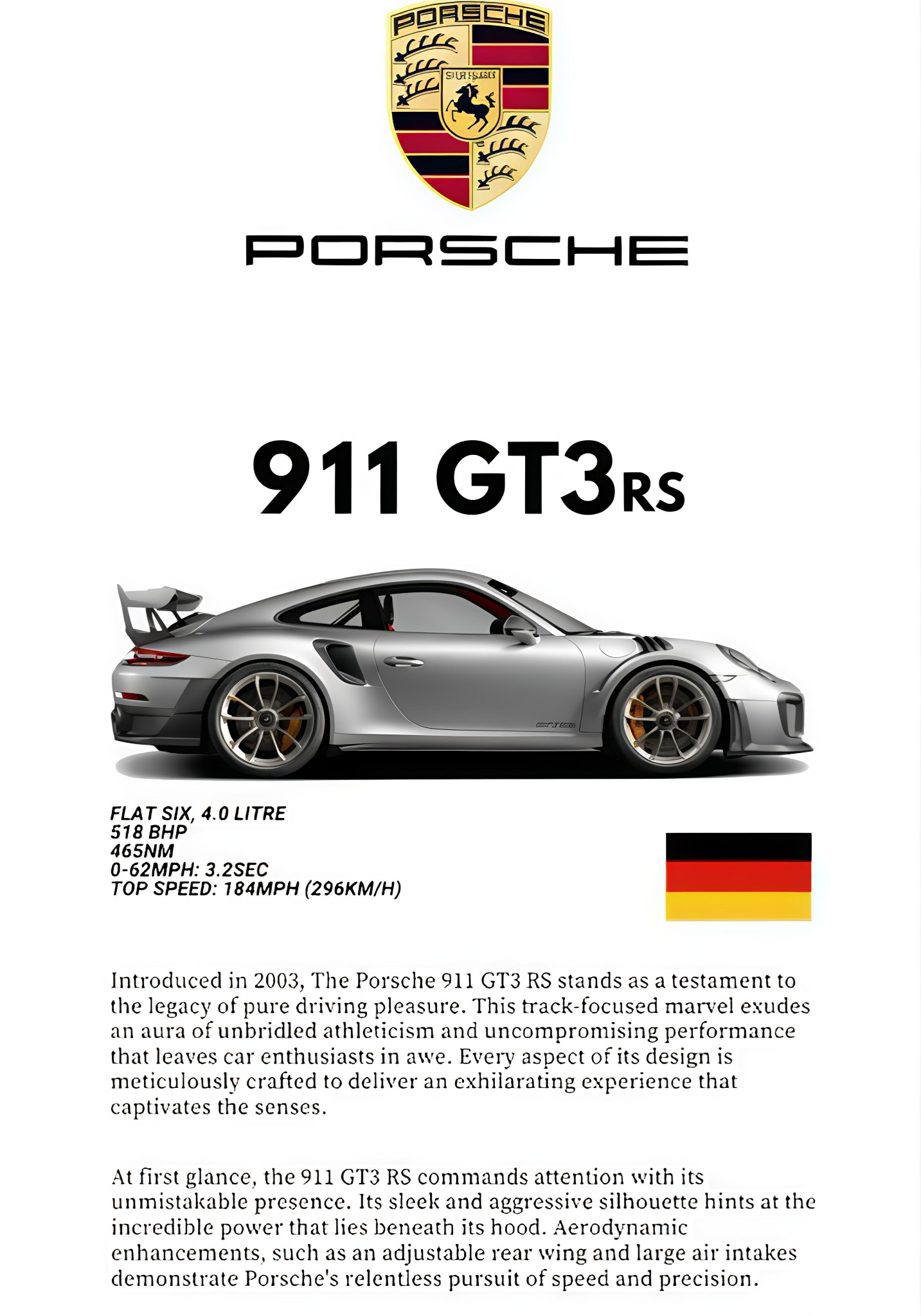 Porsche GT2 RS car statement