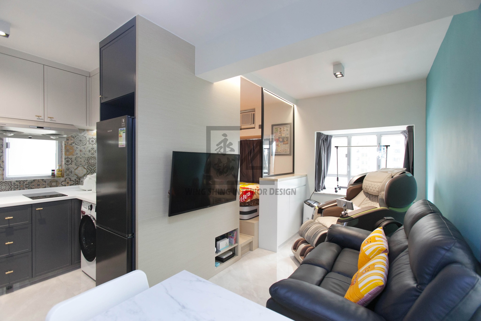 【沙田 | 第一城 | 小隔間巧妙放大空間感... - Wing Shing Interior Design 永誠室內設計