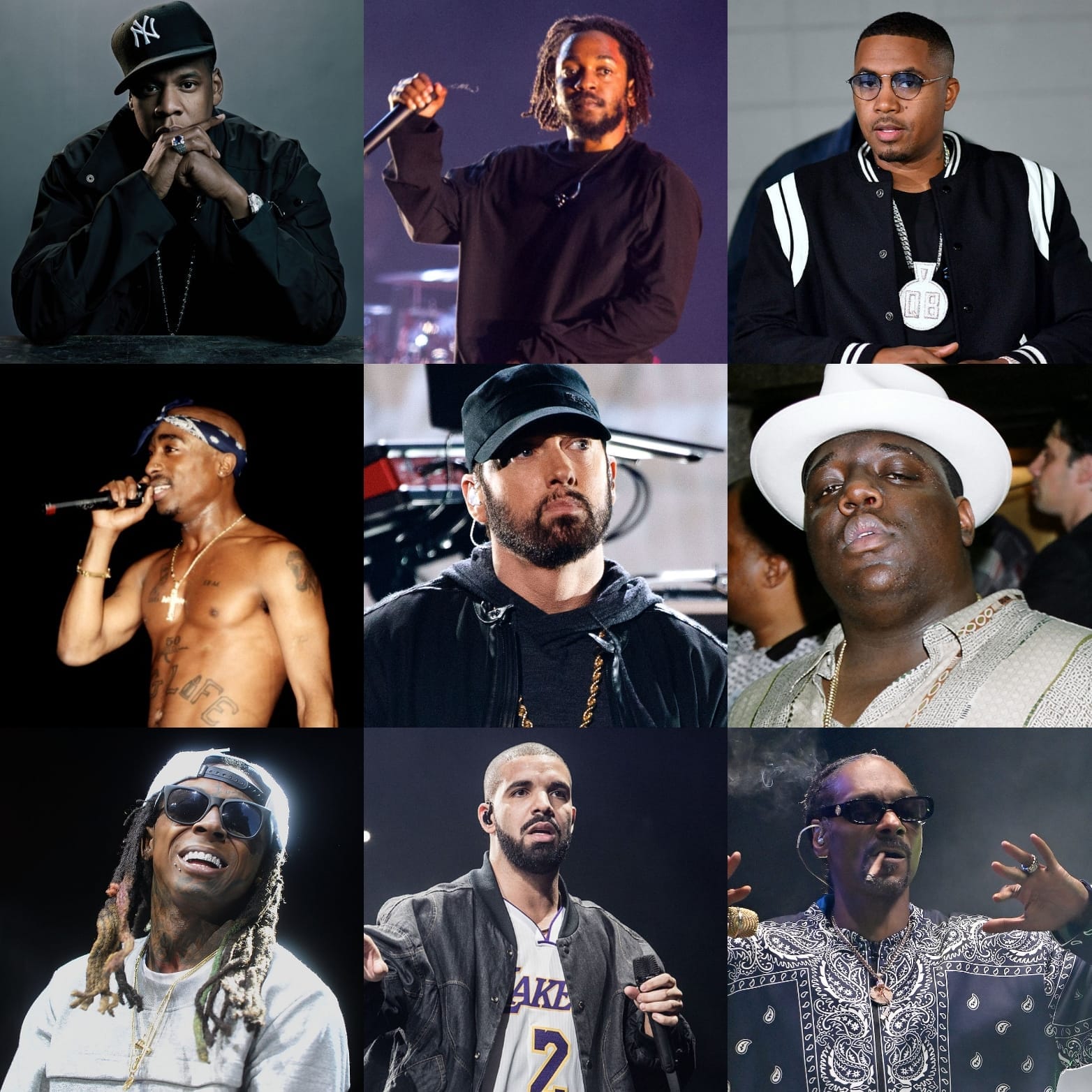 The Three Kings Of New York In Order: 1. Biggie 2. Nas 3. Jay Z