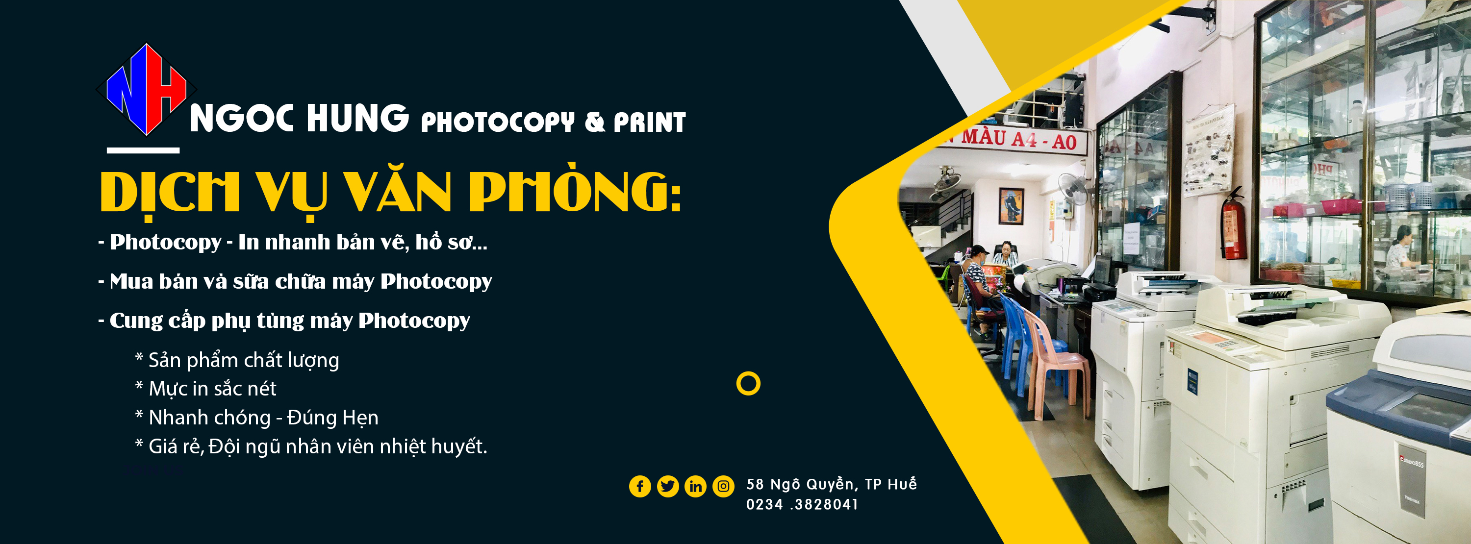 DNTN Ngọc Hùng - Photocopy - in nhanh tại Huế | Hue