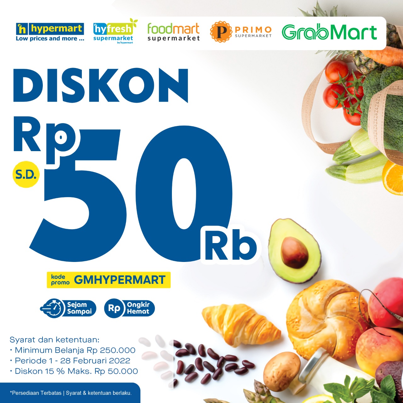 Hypermart - Makin untung belanja lewat GrabMart! Ayo...