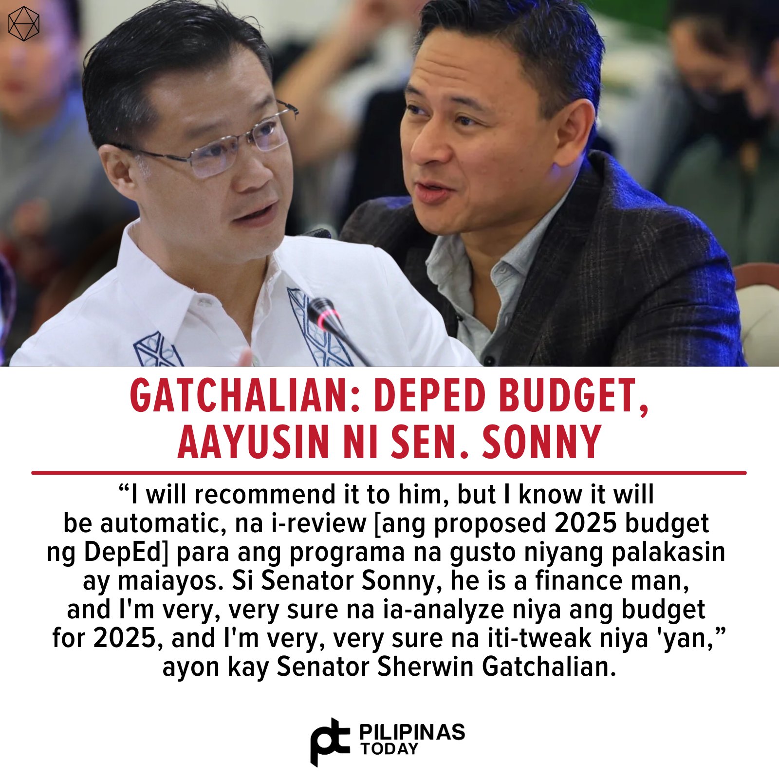 Larry - Hinimok ni Senator Sherwin Gatchalian nitong Biyernes, Hulyo 6 ...