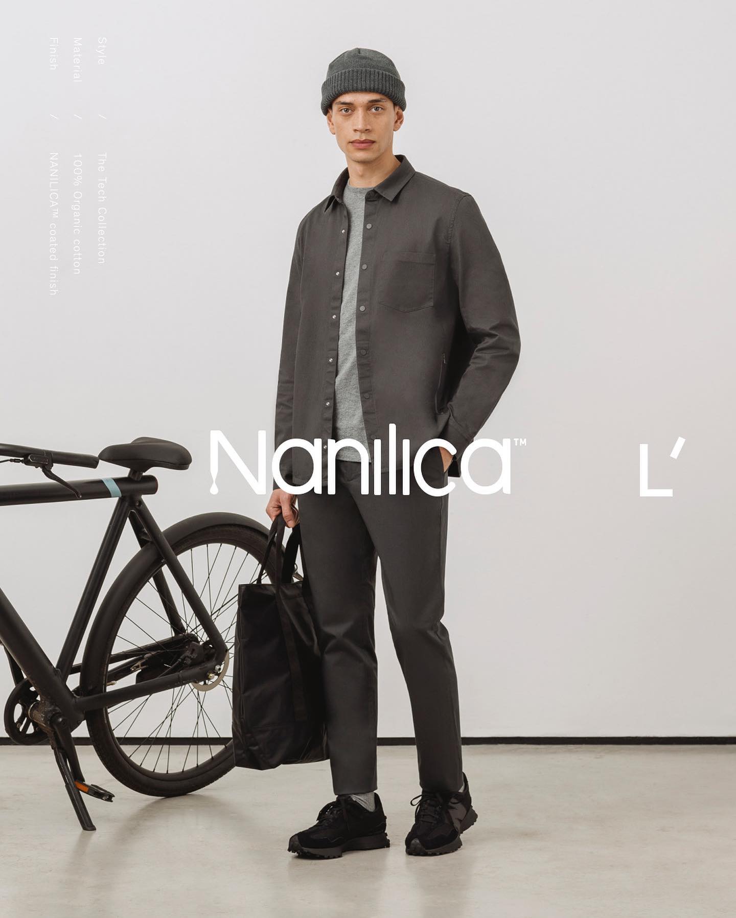 The Loopback Trousers, featuring technical Fabric with a modern