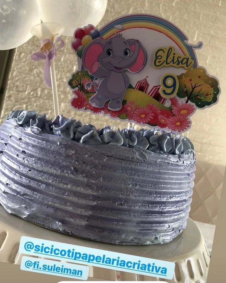 Sicicotipapelariacriativa - Tipo de bolo mesário 9 meses Elisa # ...