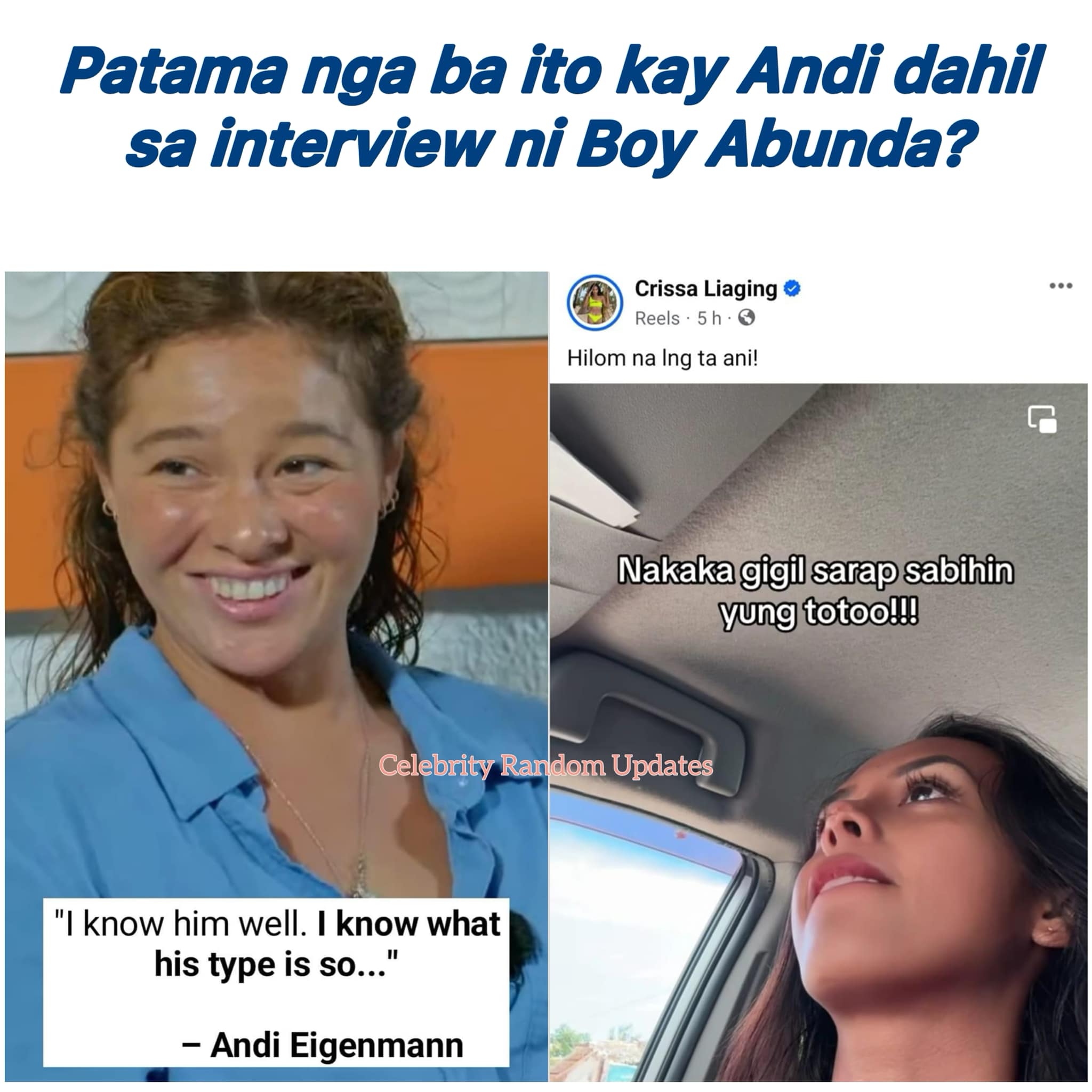 PATAMA nga ba ito kay Andi... - Celebrity Random Updates