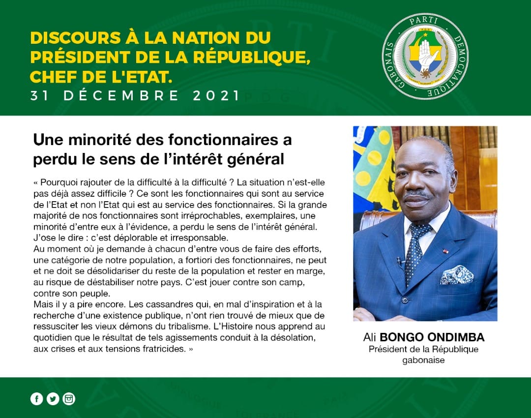Discours de... - Parti Démocratique Gabonais (PDG)