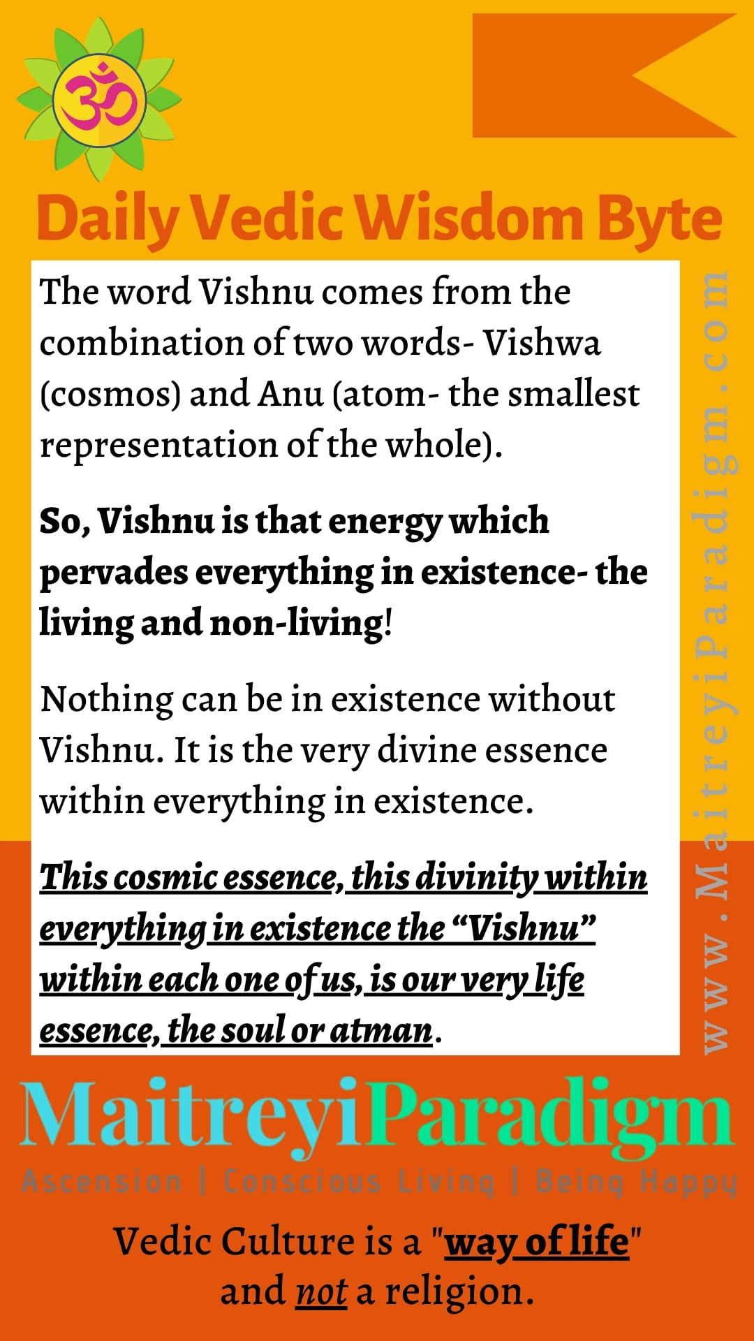 This is why the supreme... - Vedic Wisdom & Maitreyi Paradigm