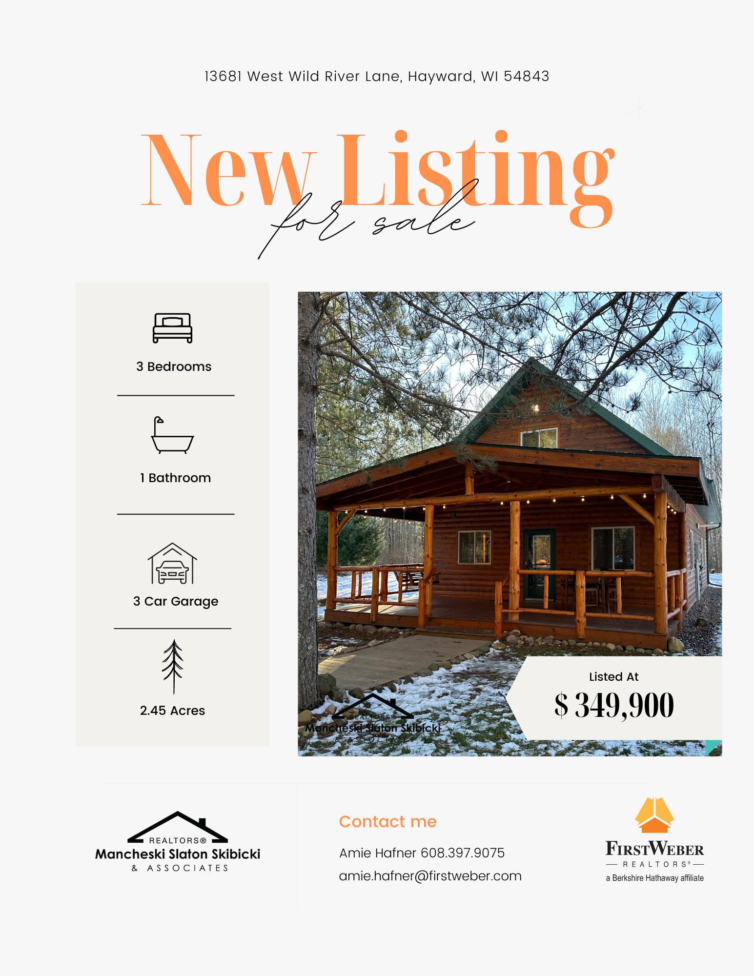 3 bedroom cabin sold on Round Lake in Hayward, WI