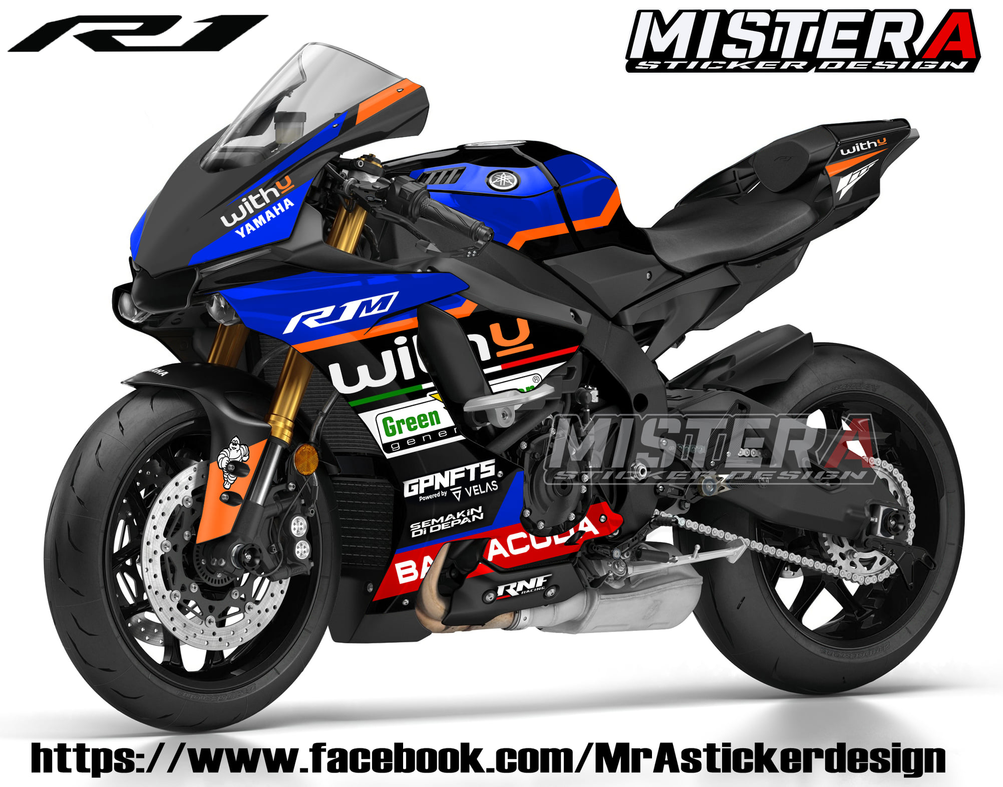 ชุดสติ๊กเกอร์แต่งรถสำหรับ R1... - MisterA StickerDesign