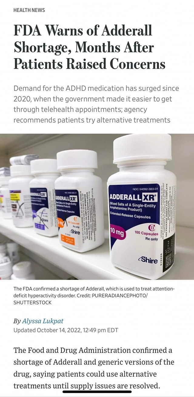 b12 injections and adderall Did you know your ADHD drug is almost identical to crystal meth? 😡 Malabsorption Syndromes