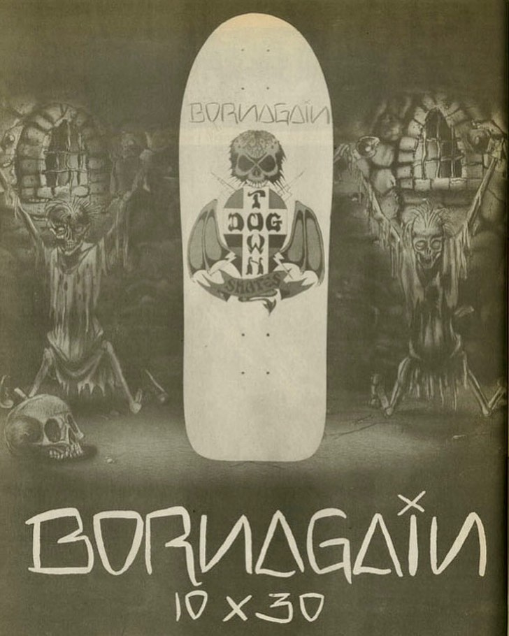 Dogtown Born Again ad in Thrasher Magazine November 1985
