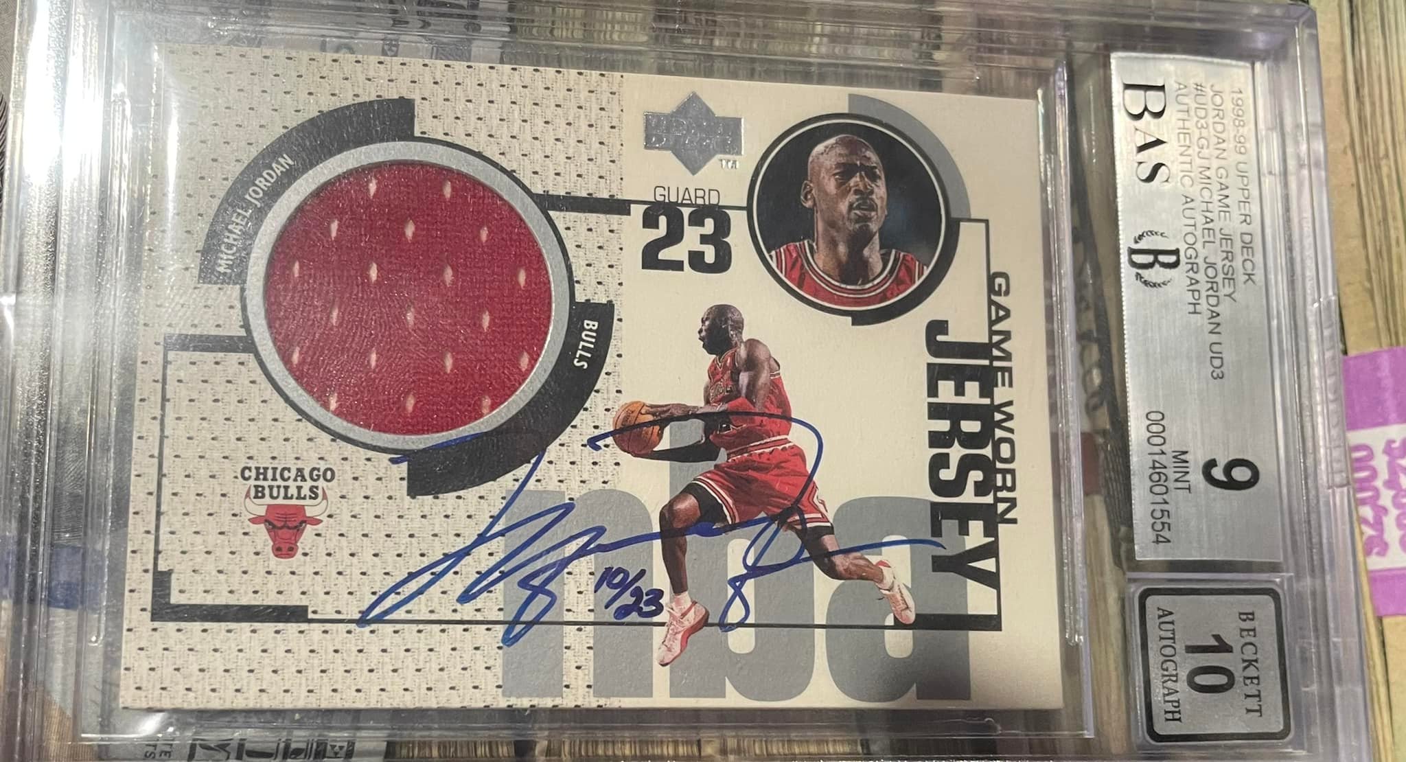 Hand numbered 1998-99 UD Black Diamond Double Diamond Michael Jordan