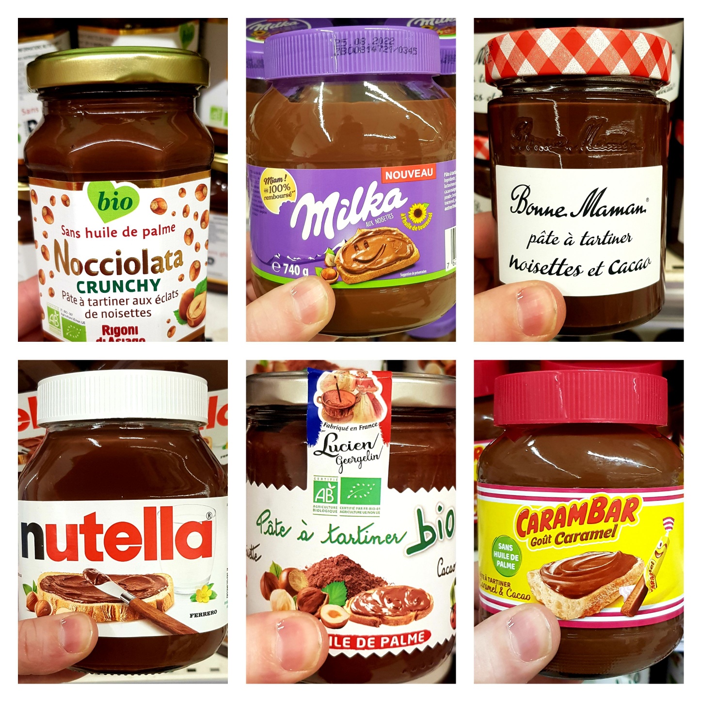 Pâte à Tartiner Bonne Maman Vs Nutella