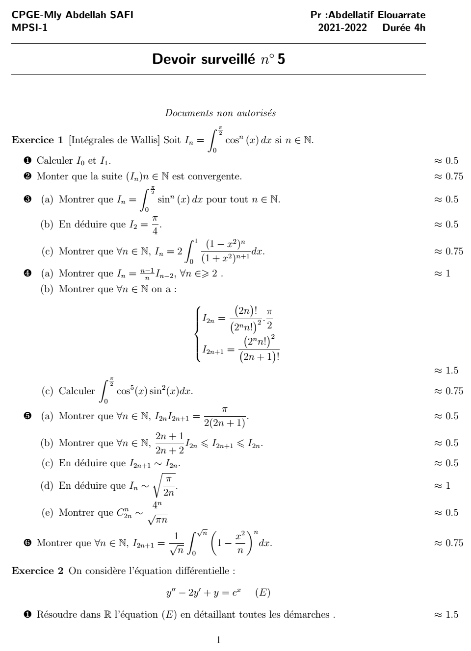 Math en Prepa - DS-MPSI Primitives et calcul... | Facebook