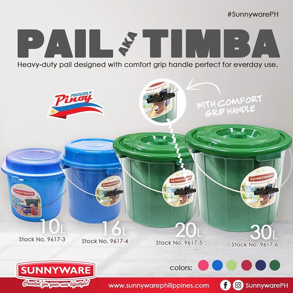 Sunnyware Philippines - Sunnyware Timba available in 4 sizes! Comes ...