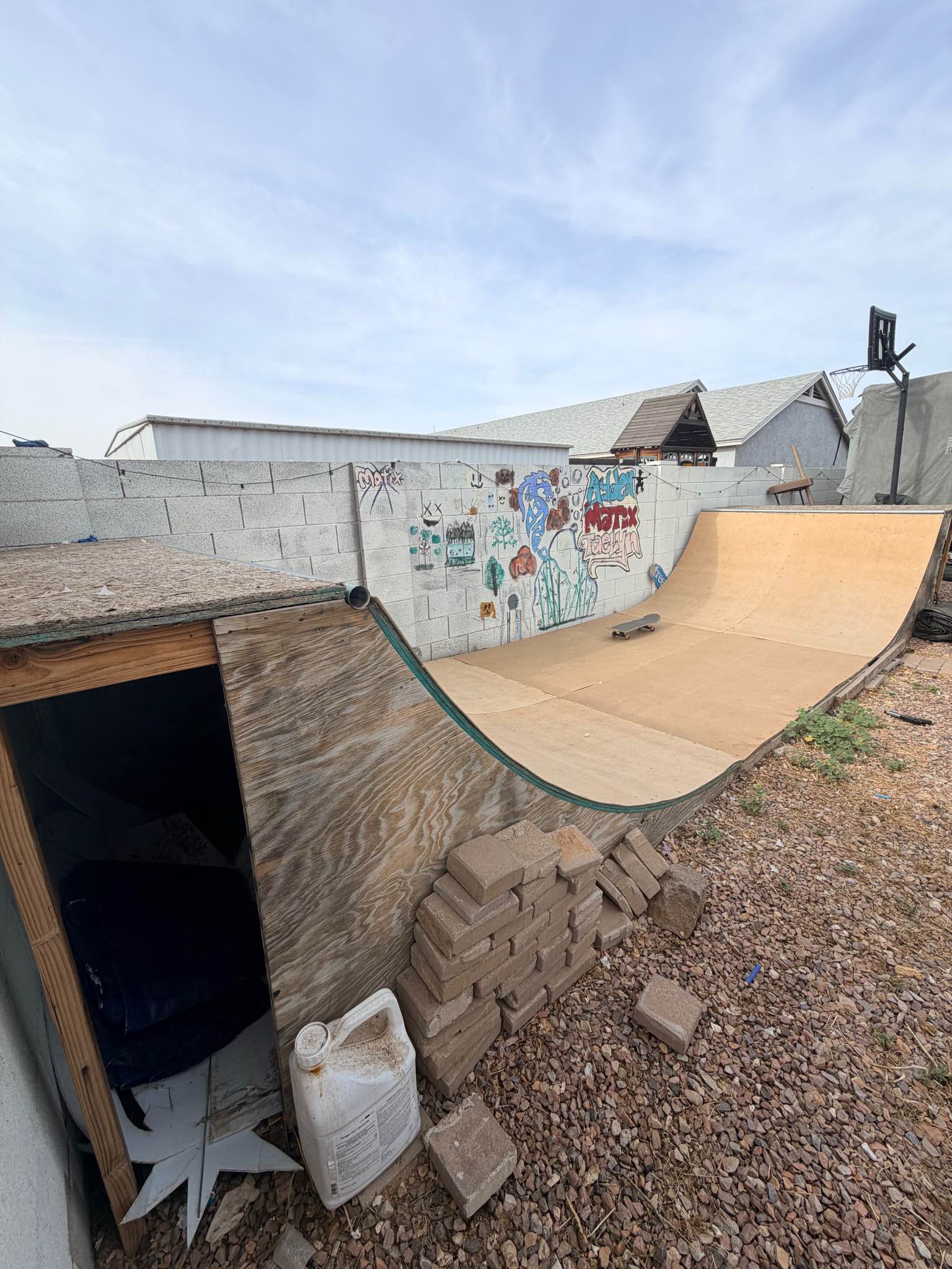 Halfpipe - 4ft x 8ft x 27ft Backyard Mini Ramp $400 OBO - Outdoor ...