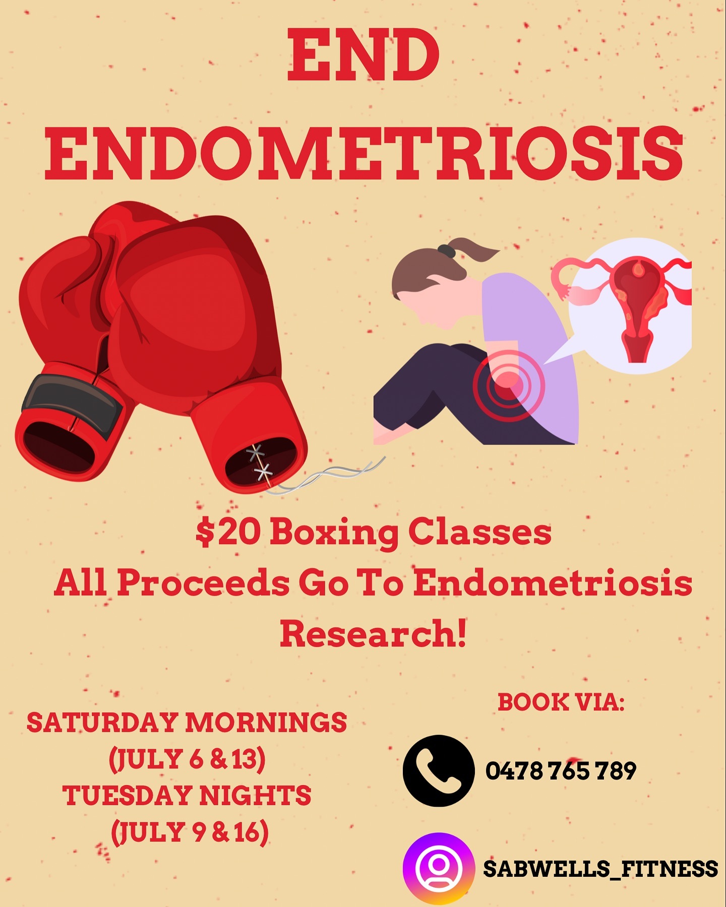 Sab - Fight to End Endo 👊🏻 Join me over the next few weeks in some ...