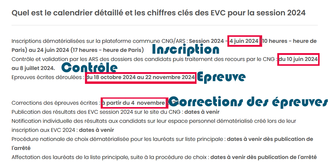 Quel est le calendrier... - Préparation aux concours EVC | Facebook