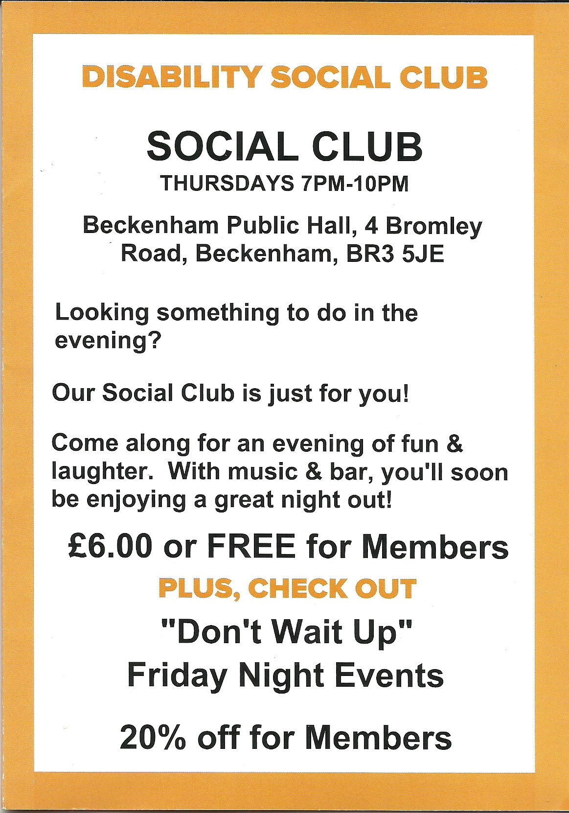 Disability Social CLUB