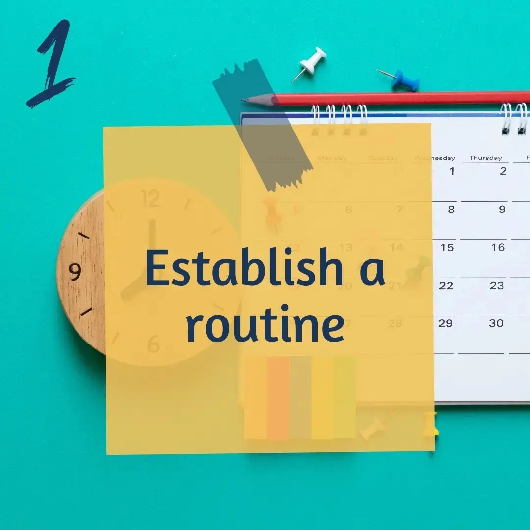 LearnPals - 🔹️Tip 1️⃣: Establish a Routine 🗓 ⏰️ Why it’s important: A ...