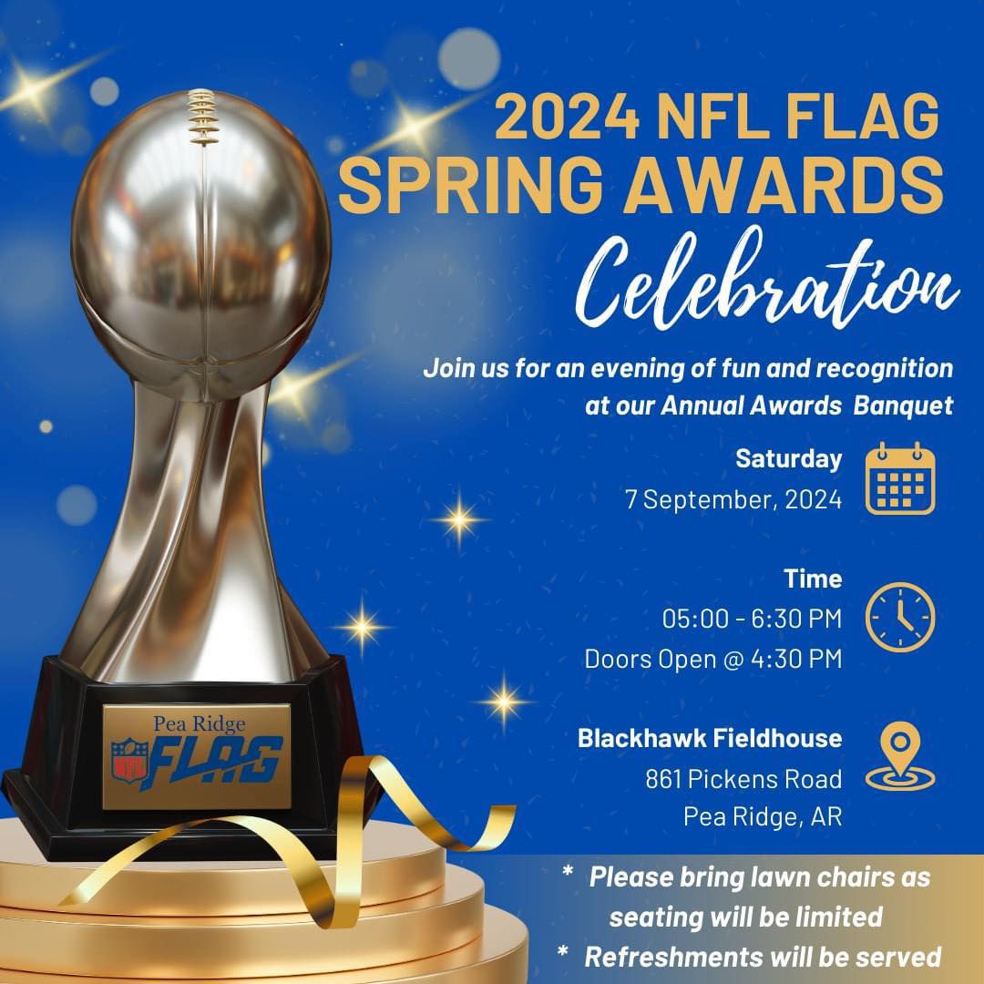 Pea - Flag Football Awards Celebration is this evening! 5:00pm Doors ...