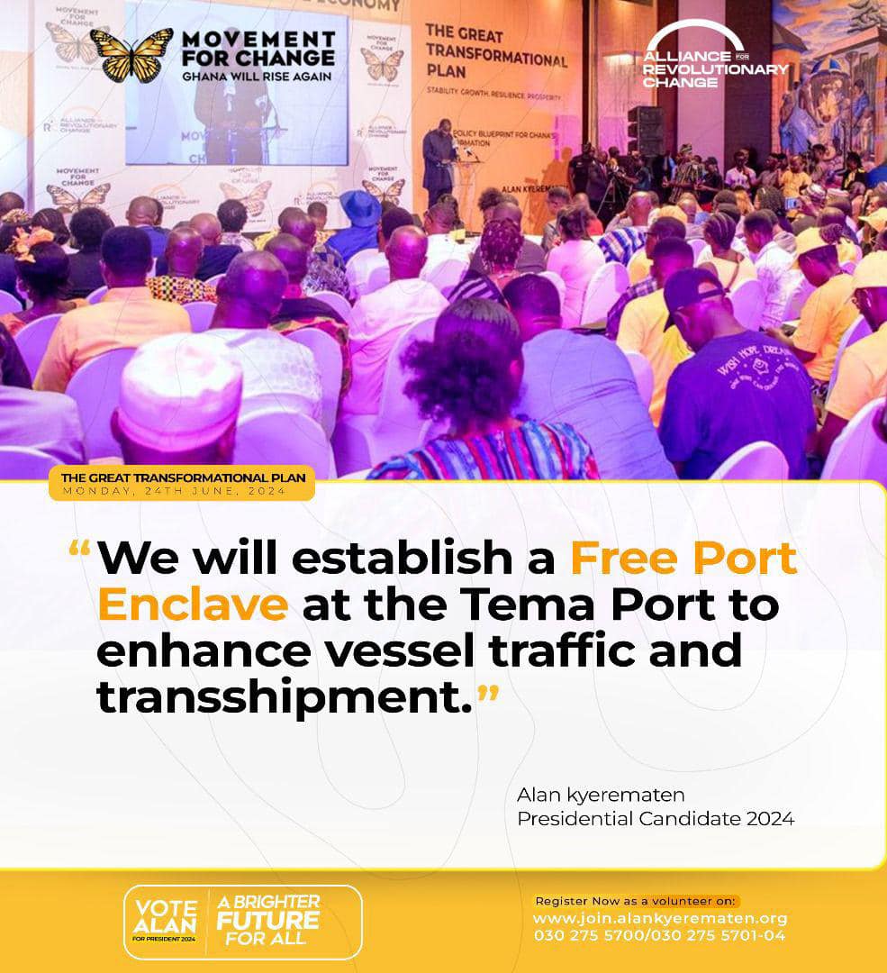 The ALAN - I will establish a Free Port Enclave at the Tema Port to ...