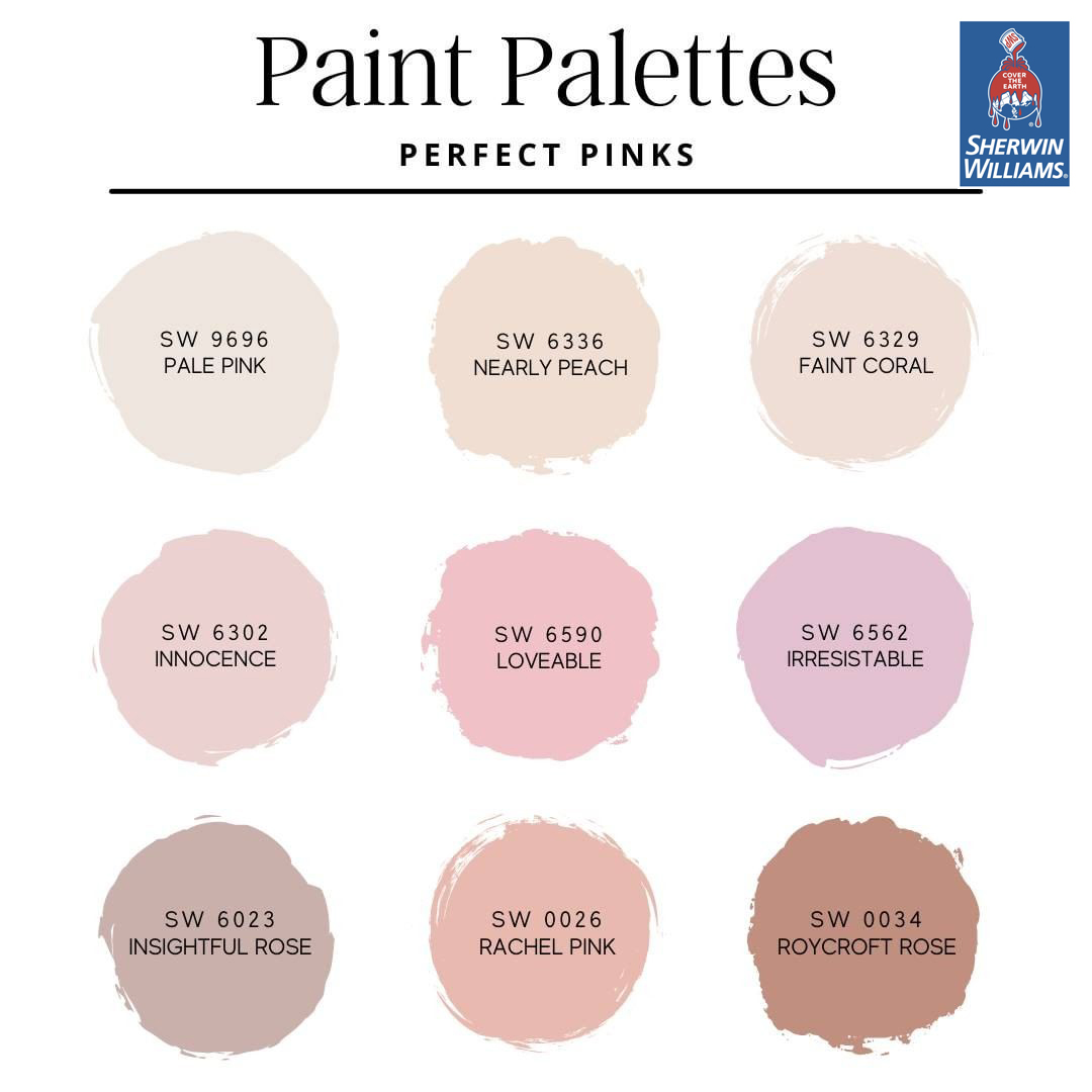 Palette of perfect pink... - Sherwin- Williams by Paintworks