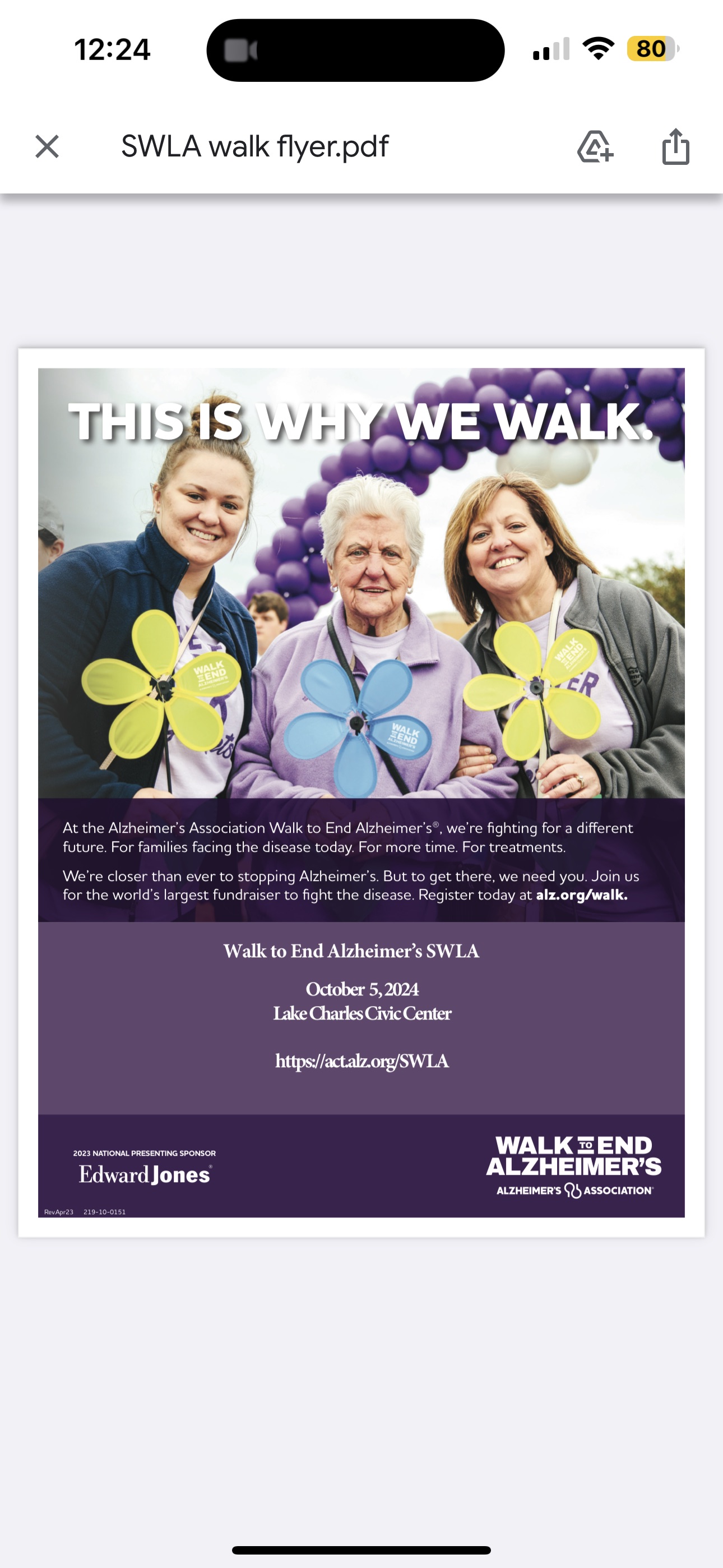 Walk to End Alzheimer’s SWLA