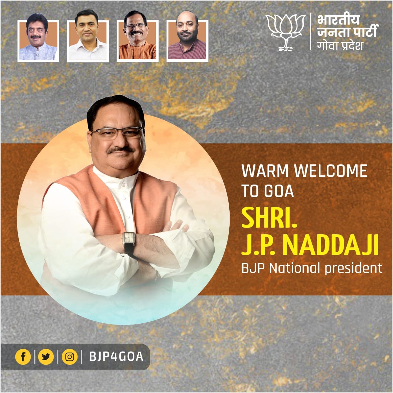 BJP - BJP National President Shri J P Naddaji will be in Goa from 21st ...