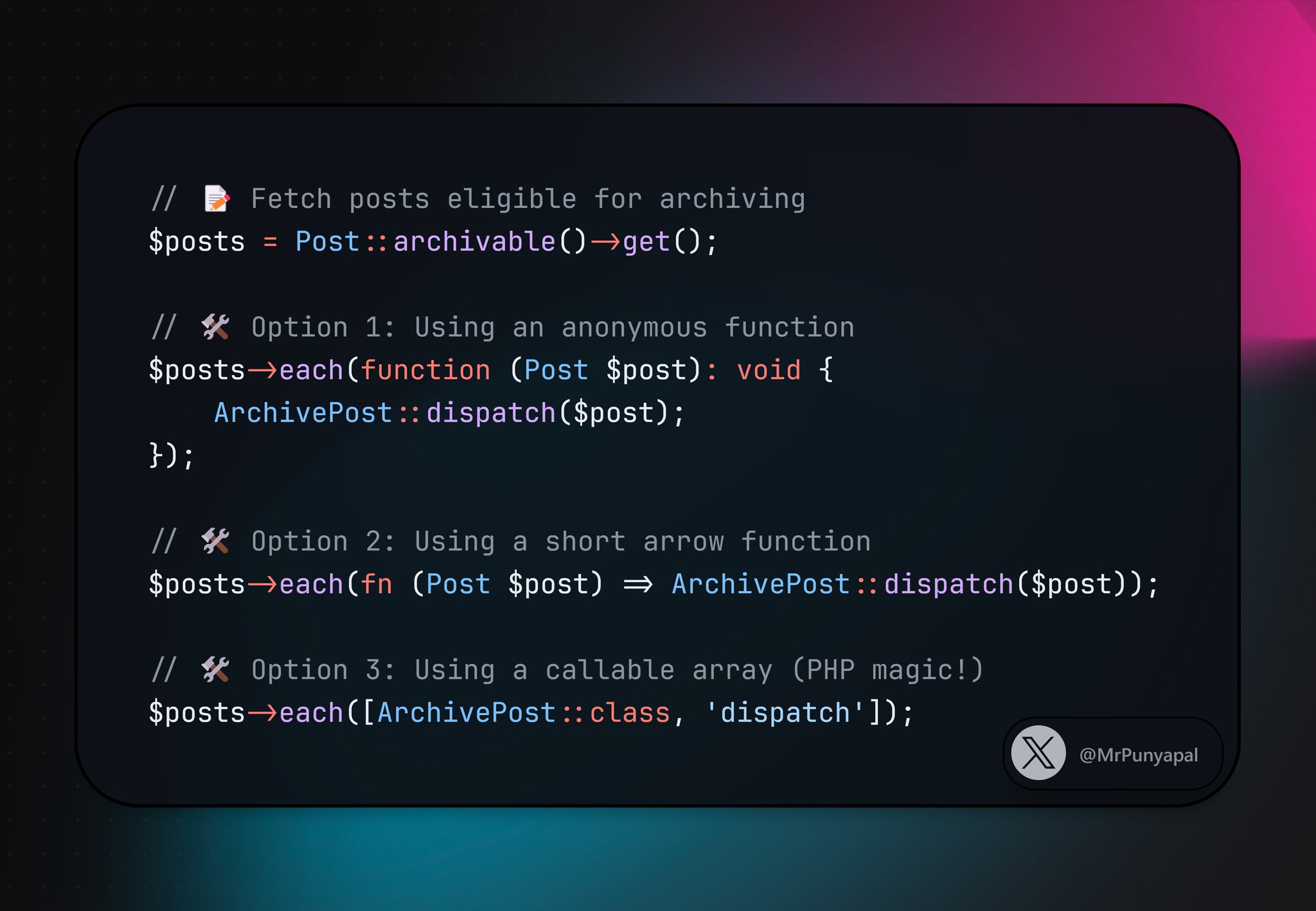 Punyapal Shah - 💡 PHP Tip: You can call static methods... | Facebook