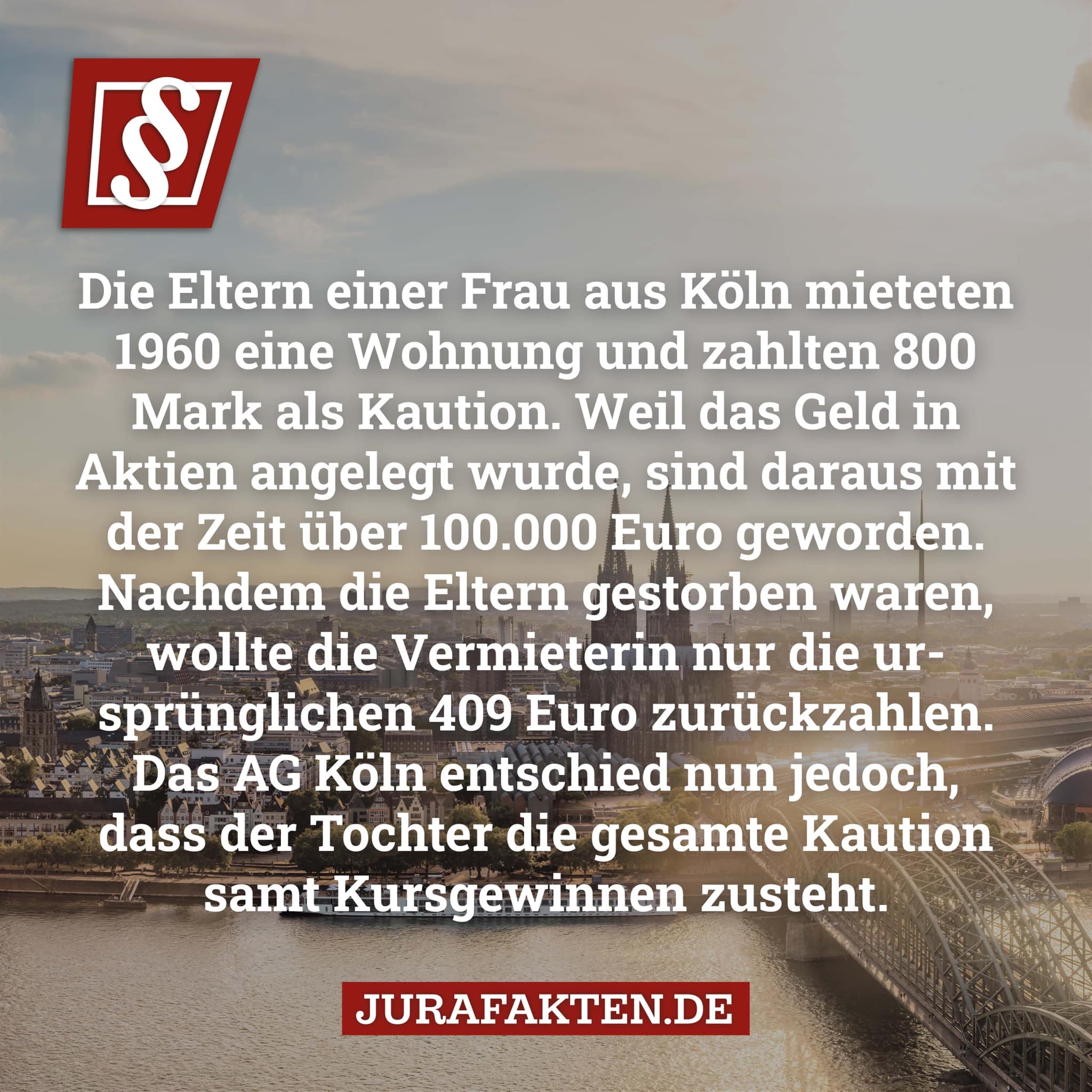 Jurafakten - // Das Amtsgericht Köln hat entschieden, dass Vermieter ...
