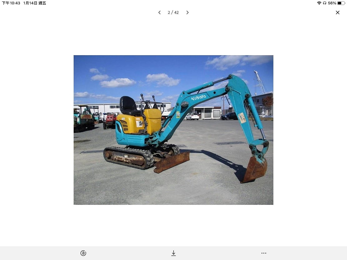 挖土機怪手重機械山貓小怪手貨車農機買賣... | 售日本外匯久保田U10-3迷你挖土機(剛下貨櫃)，只有工作450小時.有伸縮腳(約90公分至 ...