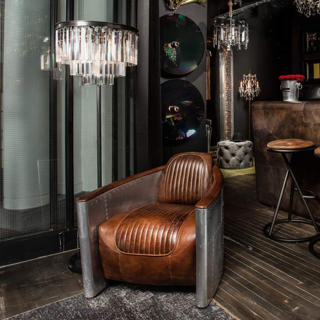 Timothy Oulton's Aviator Tomcat chair inspired by F-14 jet
