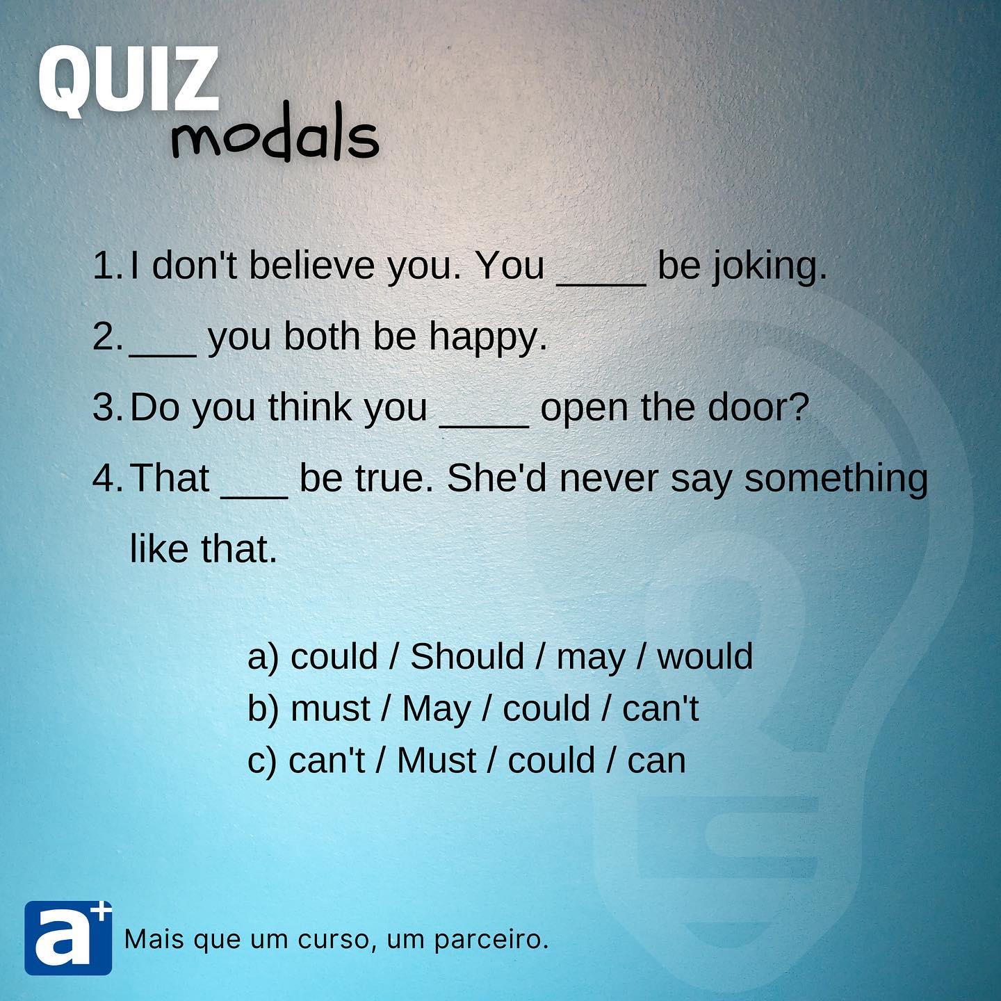 Quiz of the day😉 . . . . #quiz... - A+ Language Consulting | Facebook