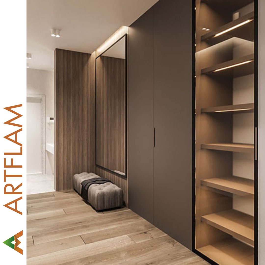 Closet sob medida em MDF, com painel... - Marcenaria Artflam | Facebook