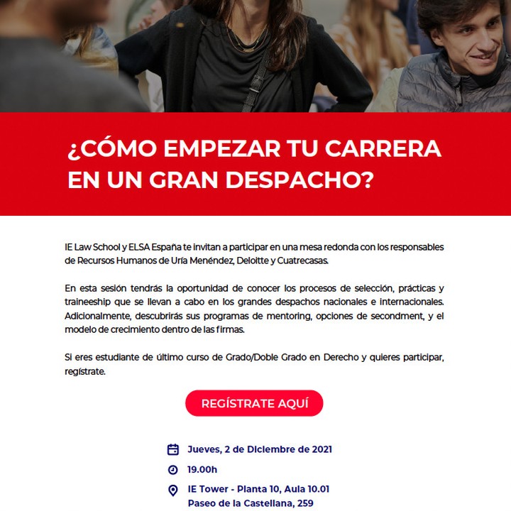 ELSA Barcelona UB - ELSA Spain y IE Law School os invitan como socios ...