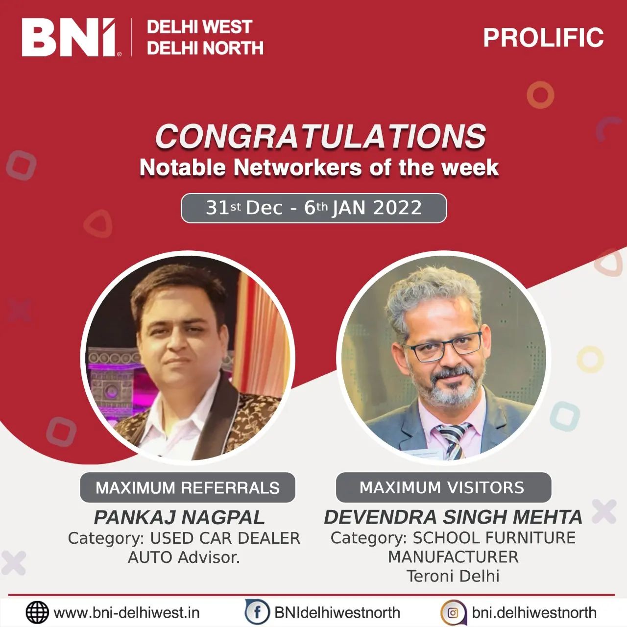 BNI New Delhi - Congratulations to the notable networkers... | Facebook