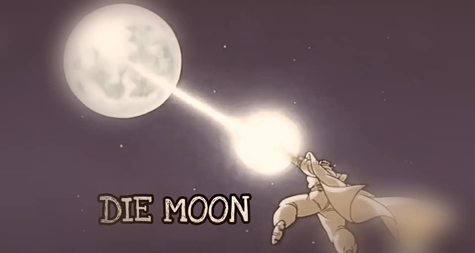 Dragon Ball series and the moon's size