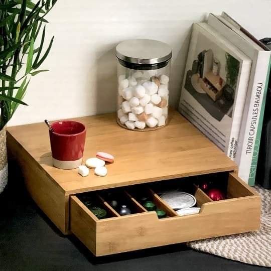 Table De Chevet En Bambou 45 X 40 X 56 Cm Avec 2 Tiroirs Spacieux Design Rustique Modernise En Bambou Naturel 93017608