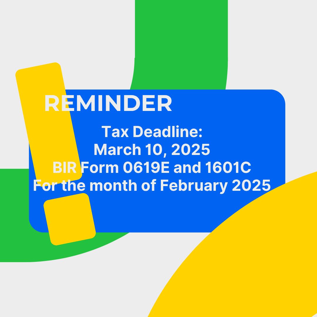 Tax Tutorials for MSME - Tax Deadline: March 10, 2025 BIR Form 0619E ...