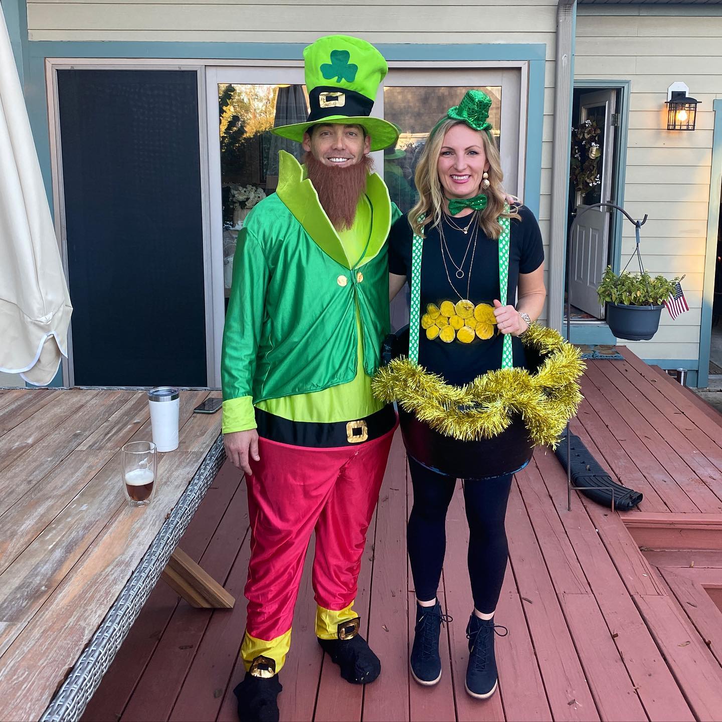 pot of gold fancy dress A leprechaun and his 🍀💚 A reused costume Rose Gold Quinceañera Dresses