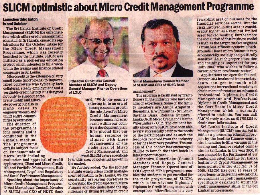Sri Lanka Institute of Credit Management | Colombo