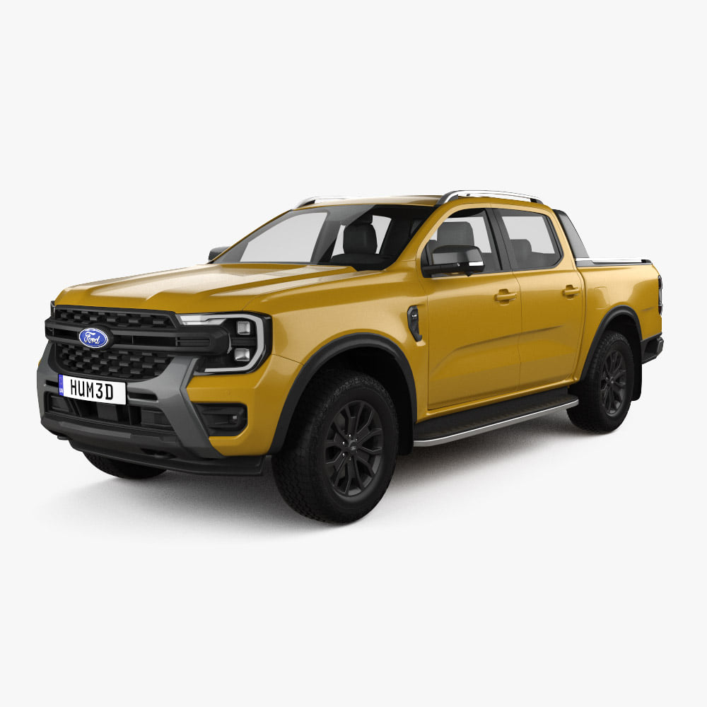 3DModels.org - 3D model of a 2022 Ford Ranger Double Cab Wildtrak ...