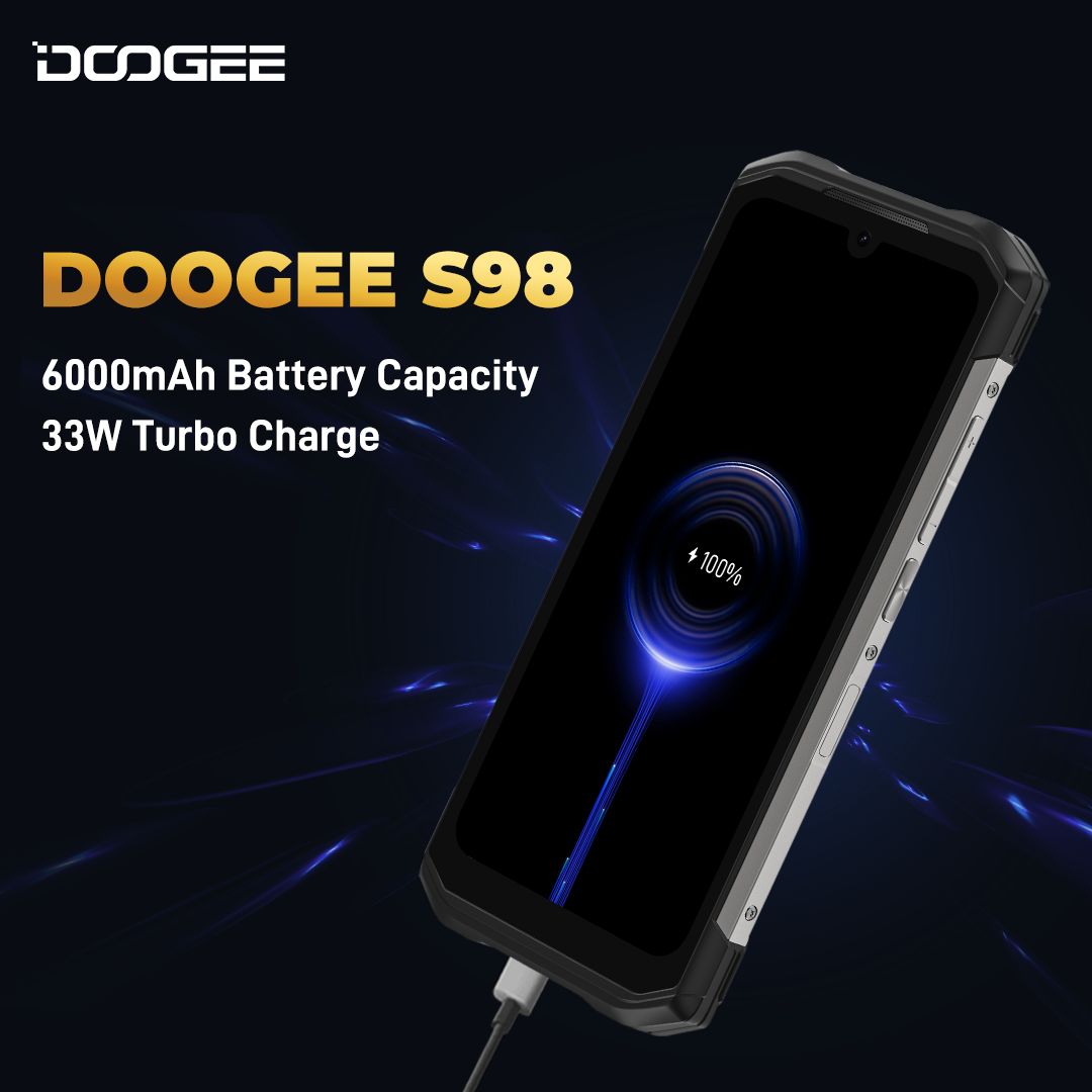 The battery capacity 🔋 of the Doogee S98 is more than enough to
